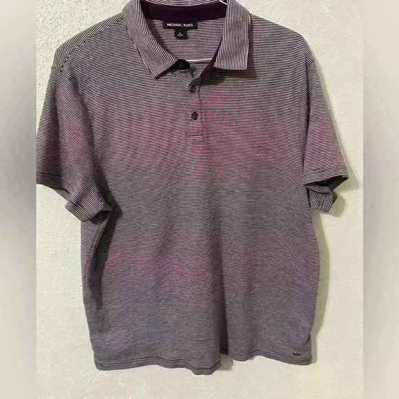 Michael Kors Pull Over Purple Stipe Shirt Size XL - Picture 1 of 3